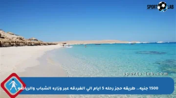1500 جنيه.. طريقة حجز رحلة 5 أيام إلى الغردقة عبر وزارة الشباب والرياضة